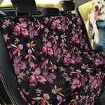 Embroidery Orchid Flower Pattern Print Pet Car Back Seat Cover
