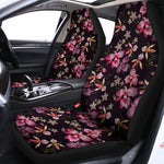 Embroidery Orchid Flower Pattern Print Universal Fit Car Seat Covers