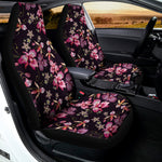 Embroidery Orchid Flower Pattern Print Universal Fit Car Seat Covers