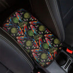 Embroidery Parrot Pattern Print Car Center Console Cover