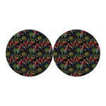 Embroidery Parrot Pattern Print Car Coasters