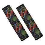 Embroidery Parrot Pattern Print Car Seat Belt Covers