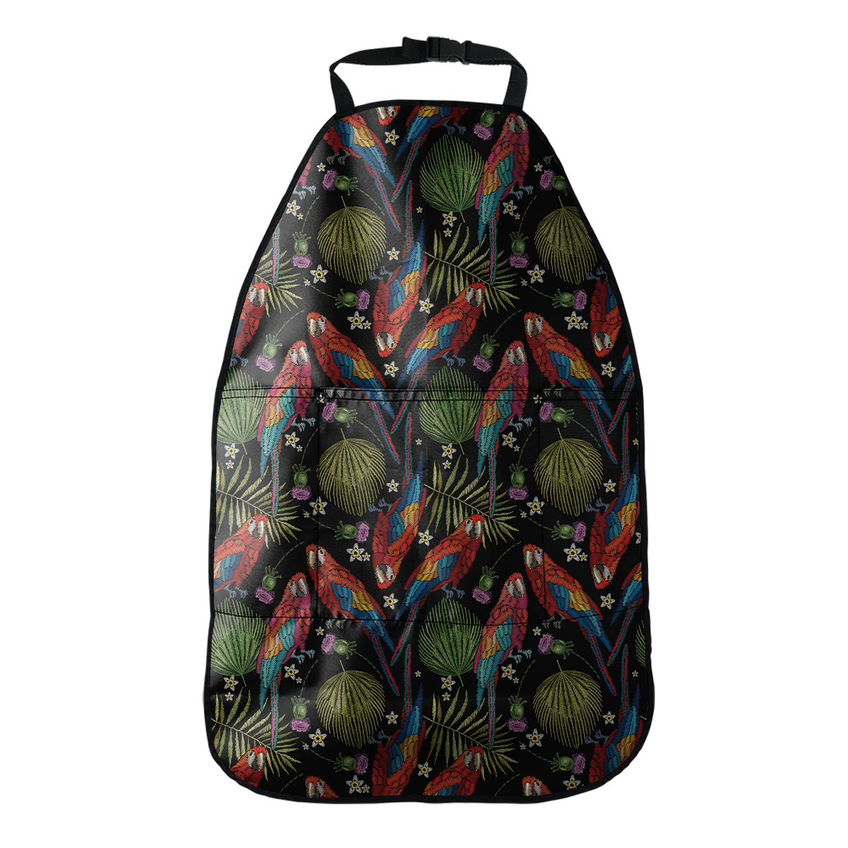 Embroidery Parrot Pattern Print Car Seat Organizers