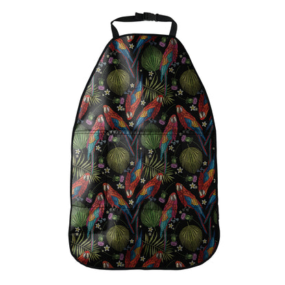Embroidery Parrot Pattern Print Car Seat Organizers