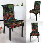 Embroidery Parrot Pattern Print Dining Chair Slipcover