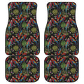 Embroidery Parrot Pattern Print Front and Back Car Floor Mats