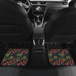 Embroidery Parrot Pattern Print Front and Back Car Floor Mats