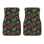 Embroidery Parrot Pattern Print Front Car Floor Mats