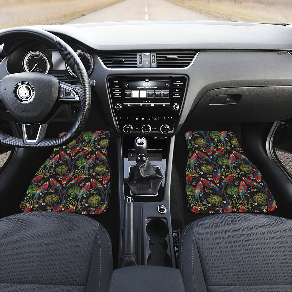 Embroidery Parrot Pattern Print Front Car Floor Mats