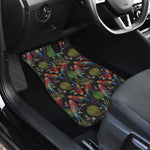 Embroidery Parrot Pattern Print Front Car Floor Mats