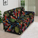 Embroidery Parrot Pattern Print Sofa Cover