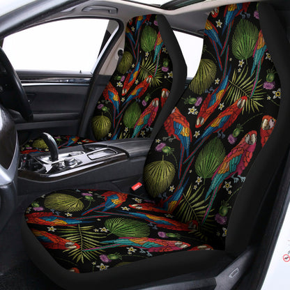 Embroidery Parrot Pattern Print Universal Fit Car Seat Covers