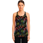 Embroidery Parrot Pattern Print Women's Racerback Tank Top