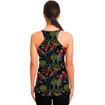 Embroidery Parrot Pattern Print Women's Racerback Tank Top