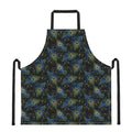 Embroidery Peacock Feather Print Apron