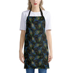 Embroidery Peacock Feather Print Apron