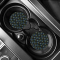 Embroidery Peacock Feather Print Car Coasters