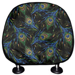 Embroidery Peacock Feather Print Car Headrest Covers