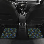 Embroidery Peacock Feather Print Front and Back Car Floor Mats