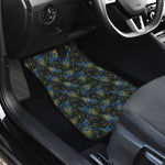 Embroidery Peacock Feather Print Front and Back Car Floor Mats