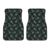 Embroidery Peacock Feather Print Front Car Floor Mats