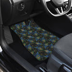 Embroidery Peacock Feather Print Front Car Floor Mats