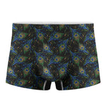 Embroidery Peacock Feather Print Men's Boxer Briefs