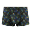 Embroidery Peacock Feather Print Men's Boxer Briefs