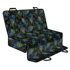 Embroidery Peacock Feather Print Pet Car Back Seat Cover