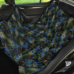 Embroidery Peacock Feather Print Pet Car Back Seat Cover