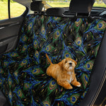 Embroidery Peacock Feather Print Pet Car Back Seat Cover