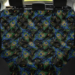 Embroidery Peacock Feather Print Pet Car Back Seat Cover