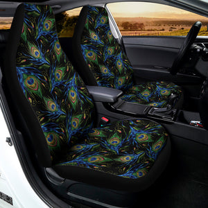 Embroidery Peacock Feather Print Universal Fit Car Seat Covers