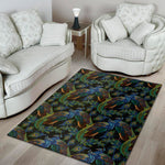 Embroidery Peacock Pattern Print Area Rug
