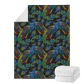 Embroidery Peacock Pattern Print Blanket