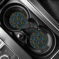 Embroidery Peacock Pattern Print Car Coasters