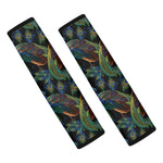 Embroidery Peacock Pattern Print Car Seat Belt Covers