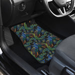 Embroidery Peacock Pattern Print Front and Back Car Floor Mats