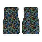Embroidery Peacock Pattern Print Front Car Floor Mats