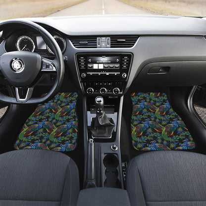 Embroidery Peacock Pattern Print Front Car Floor Mats