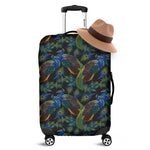 Embroidery Peacock Pattern Print Luggage Cover