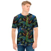 Embroidery Peacock Pattern Print Men's T-Shirt