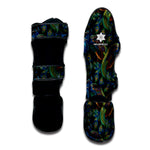 Embroidery Peacock Pattern Print Muay Thai Shin Guard