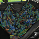 Embroidery Peacock Pattern Print Pet Car Back Seat Cover