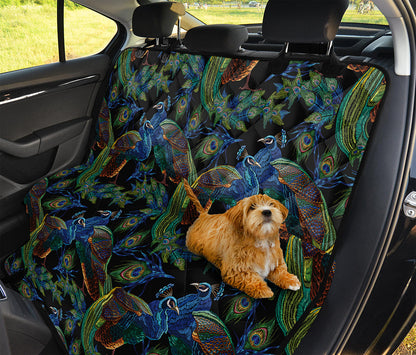 Embroidery Peacock Pattern Print Pet Car Back Seat Cover