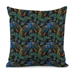 Embroidery Peacock Pattern Print Pillow Cover