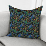Embroidery Peacock Pattern Print Pillow Cover