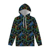 Embroidery Peacock Pattern Print Pullover Hoodie