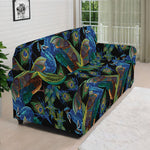 Embroidery Peacock Pattern Print Sofa Cover