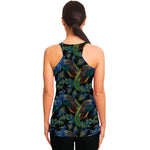 Embroidery Peacock Pattern Print Women's Racerback Tank Top